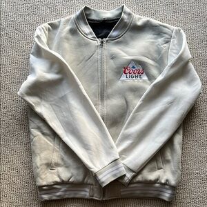 Coors Light White Bomber Jacket